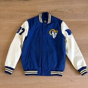 G111 Apparel NFL LA Rams Jacket Size S Blue White